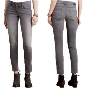 Anthropologie Level 99 Lily Jeans  Size 27  Skinny Straight Jeans Storm Gray